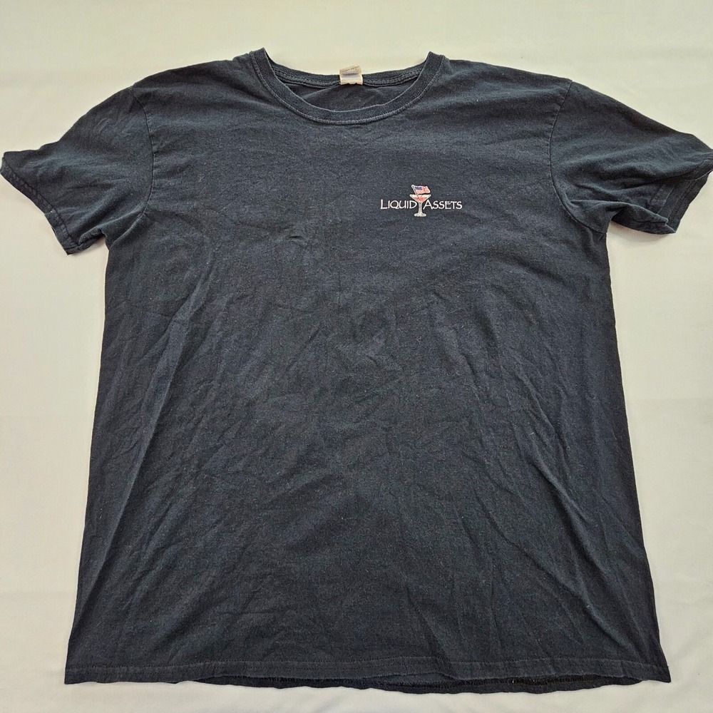 Favorite Animal is Steak Liquid Assets Blue Short Sleeve Cotton T-Shirt Men's XL